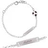 Sakrami Bracciale in Argento 925 + Piastrina Personalizzabile con Nome + Pallone da Calcio Smaltato + Idea Regalo Bambino + Braccialetto Sportivo per Nascita, Battesimo, Comunione, Compleanno