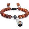Gaosh Bracciale da Uomo Personalizzato con Foto Bracciale di Proiezione con Foto All'Interno per Papà Coppia Regali Personalizzati (Palissandro)