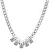 Amsgedhie Collana Personalizzata da Uomo con Nomi Incisi Catena in Acciaio Inossidabile in Argento, Nero, Oro Regalo per Festa del Papà, Regalo di Natale (5 Nome)