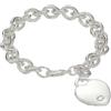 Guess Basic g logo cuore braccialetto, Metallo, Silver, Misura unica