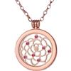 Morella Collana Donna 70 cm Acciaio Inossidabile Oro Rosa con Coins Moneta amuleto Ciondolo Rotondo 33 mm in Sacchetto di Velluto