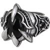 ForFox Anello artiglio d'aquila in argento sterling 925 con zirconi cubici per uomo donna aperto regolabile