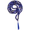 INDIA MADE Collana Naturale di Lapislazzuli Mala (108+1) 6 Mm Perline Nodose Certificato Lab, Collana di Lapislazzuli, Rosario di Pietra di Lapislazzuli-B07J66BBXP