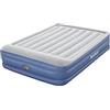 Bestway 67630 Airbed Tritech Essential 3 Camere Bicolor Azzurro/Grigio Matrimoniale Floccato, Cm. 203X152X46