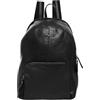 MOMO Design Zaino da uomo In Vera pelle Made in Italy 31,5x38,5x14,5 cm MO-03GL-BLACK