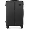 WITTCHEN Stripes Line Valigia media (L) | 67,5 × 45 × 27 cm (65 L), ABS rigido, 4 ruote 360° e lucchetto combinazione | Trolley da viaggio formato L, Ryanair/ITA Airways - Colore: Nero