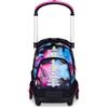 Seven Trolley Scuola Flex 3 Ruote, Fucsia, Zaino Con Carrello Sganciabile Da 31 Litri, Con Tasca PC, Tasca Borraccia, Multiuso, Maneggevole e Confortevole, Scuole Medie e Superiori, Ragazza