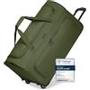 REDOLZ borsone da viaggio con ruote L 71 cm | trolley morbido 83 L leggero per uomo e donna | Duffle Essentials