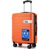 Shavont Valigia Bagaglio a Mano 55x40x20 Rigida in ABS, Trolley Leggero con 4 Ruote Doppie 360° Silenziose, Serratura Integrata, Adatta a Molte Compagnie Aeree (55 cm, Arancione)