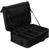 Monetais Borsa per il trucco, custodia per trucco portatile professionale di capacità, borsa per cosmetici portatile con cerniera per esterni, viaggi, lavoro