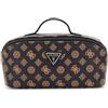GUESS borsa da toilette Wilder Cosmetic Travel Bag Brown marrone scuro