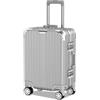 V Voyagoux Voyagoux Valigia Bagaglio a Mano - 42L, 54x38,5x24 cm, Valigetta piccola, Serratura TSA, Alluminio Suitcase, Valigia con Ruote, 4 Ruote con Sistema Airwheel, Robusta e Leggera, Argento