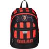 Seven Zaino Scuola ADVANCED - A.C. MILAN Calcio - PATH OF VICTORY, Nero Rosso - Zaino Doppio Scomparto con Tasca Porta Borraccia - Zaino Scuola Bambino, Ragazzo