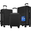 Shavont 3 Set di Bagaglio a Mano Piccola, Bagaglio da Stiva Media Grande, Valigia da Viaggio Trolley Rigida Ryanair Cabina con Lucchetto in ABS+PC