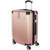 Brubaker Bagaglio a Mano London - Valigia con Serratura a Combinazione, 4 Ruote e Comode Maniglie - 43 x 67 x 26 cm Trolley in ABS - Valigia Rigida con Ruote (L - Oro Rosa)