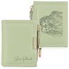 Jeweidea Portafoglio Personalizzato per Donna con Foto Incisa e Nomi Piccolo Portafoglio Bifold con Tasca Portamonete con Cerniera per Mamma, Fidanzata, Regali di Natale Personalizzati (B-Verde)