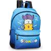 COMIX Scomix by Sio - Zaino Scuola per Bambini e Ragazzi con Schienale Imbottito e Rinforzato, Spallacci Regolabili, Vano Principale, Tasca Frontale e Chiusure A Zip, 30x40Hx17 cm, 24L, Blu