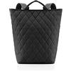 Reisenthel shopper-backpack rombo nero - zaino urbano e stiloso, Laptopfach, design moderno, Couleur:rhombus black