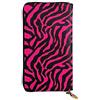 XqmarT Zebra Tiger Leopard Pink Portafogli Portafoglio di grande capacità per uomo Portafogli da donna Portafoglio in pelle in microfibra con carta di credito