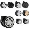 HUWOYG Ruote da 50/60/64 mm for valigie adatte Accessori for bagagli Pezzi di ricambio for carrelli Sostituzione ruote Riparazione Per Valigie(64mm-Black-E,4 Wheels)