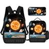ASD Jewerly 3Pcs Set personalizzato ingegneria veicoli a tema zaino borsa regalo, nome personalizzato costruzione veicoli a tema escavatore camion stampa zaino casual laptop daypack borsa (style31)