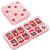 RHOTALL Custodia per carte da gioco rosa fragola per Nintendo Switch/OLED/lite/Switch 2, graziosa scatola per 12 giochi e schede SD, custodia portatile con chiusura magnetica per ragazze