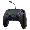 Baigeda Controller di gioco RGB cablato per PlayStation 5, gamepad di ricambio con effetto Hall Trigger per PS-5 e PC Windows, doppia vibrazione, joystick con rilevamento del movimento, joystick remoto con