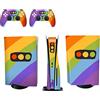 GALSOR Protettivo Per PS5 Skin Disc Edition Anime Console E Controller Vinile Cover Wraps Per PS 5 Version 04744 Senza Bolle E Senza Residui
