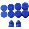 SZLG Sostituzione pulsanti L2 R2 Trigger Extender + silicone analogico pollice Stick Cap Grip Grip Thumbsticks Joystick per Sony PS4 PS4 Pro Slim Controller (blu)
