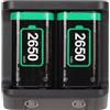 Fockety Batteria Ricaricabile a Carica Rapida 2x2650Mah con Caricatore per / S / X / One / Serie S / Serie X Controller, Batteria Ad Alta Capacità per Controller