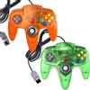 miadore 2 confezioni di joystick classici 64 cablati per console N64 per videogiochi N64 (verde giungla e arancione)