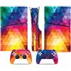 YLMKMVLCZC Pelle Decalcomania Per PS5 Slim Skin Disc Edition Console E Controller Vinyl Cover Skins Wraps Resistente Ai Graffi Compatibile No Shrinkage Forte Adesione 63215 Avvolgimento Della Pelle