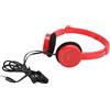 Ausla Cuffie Cablate Pieghevoli, Materiale ABS Leggero, Archetto Regolabile, Microfono Integrato, Perfette per i Bambini, Compatibili con Smartphone e Tablet (rosso)
