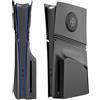 Zhixteu Piastra di Protezione per PS5 Pro, Piastra di Protezione Frontale con Ventola di Raffreddamento, Piastra di Sostituzione della Custodia ABS Antipolvere (Nero Edizione Disco)