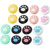 KOMBIUDA Coperture Joystick in Silicone 3d a Zampa di Gatto 16 Pezzi, Antiscivolo per Controller Switch, Impugnature Precise per Pollici, Accessori Gaming per Appassionati di Stili multipli