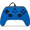 PowerA Controller cablato simmetrico per Xbox Series X|S - Blu, Licenza ufficiale, Layout Thumbstick Inline, compatibile con Windows 10/11, Motori Dual Rumble, trigger a impulsi, jack audio da 3,5 mm