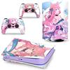 PDURMBUAB Nessuna Schiuma Nessuna Bolla Pelle Decalcomanie Anime Console Per PS5 Disk Edition 2 Controller Pellicola Vinile Avvolge, Durevole, Resistente Graffi 14810