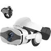 BHJAYIGS Occhiali VR, Visore Realtà Virtuale 3D, VR Visore Cuffie, Glasses 3D con Lenti HD Anti Luce Blu, Compatibili con Smartphone iPhone Android da 4,7-7,2 Pollici, Regalo di Natale, Regalo(A)