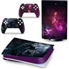 GALSOR Protettivo Pelle Decalcomanie Anime Console Per PS5 Disk Edition 2 Controller Pellicola Vinile Avvolge, Durevole, Resistente Graffi 14495 Senza Bolle E Senza Residui
