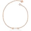 Meissa Bracciale Donna Argento 925 Bracciale graffette Bracciale Palla Collegamento Regolabile Gioielli Regalo Donna Amica Compleanno Capodanno, Oro rosa