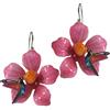 Handmade ORECCHINI FIORI DI HYBISCUS ROSA