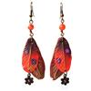 Handmade Orecchini di foglie rosse in argilla polimerica Orecchini colorati|Orecchini di piume|Regalo per donna| pronto per la spedizione|Orecchini per feste