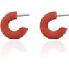 Knick Knack OÜ Orecchini Minimalisti a Cerchio: Accessori Intemporali e Chic (S, Marrone)