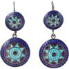 Handmade Orecchini pendenti in argento smaltato di design, orecchini in argento sterling 925, orecchini tradizionali