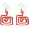 Generico Orecchini in alluminio anodizzato,interamente fatti a mano,anallergici,inossidabili,leggeri.Ganci in acciaio inox.Modello Nadir small Rosso