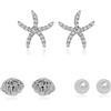 Meissa Orecchini da donna in argento 925 Orecchini di perle a forma di stella marina Set di orecchini con borchie per piercing multipli