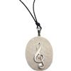 Cozzi Gioielli Chiave di Violino : Ciondolo in Argento 925 - Pendente Chiave di Sol con Girocollo - Musica - Musicista - Arte - Note Musicali