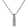 Jewellery Pit - Collana in argento sterling con scatola di preghiera - Collana con ciondolo a olio lucido - Catena e ciondolo da uomo - Collana in argento con catena in argento (55 cm)