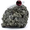 Generic Anello Argento 925 Granato Naturale - Fuoco Vitale, Passione Autentica e Protezione Ancestrale - Anello Piccolo Argento e Pietra Naturale - Gioiello Artigianale per Donna - Anello con Pietra Scura