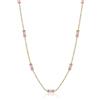Meissa Collana Argento 925 Donna oro Collana Festa della Mamma per Nonna Mama Collana Girocollo Quadrato con Zircone cubico Regalo Compleanno Anniversario Donna, Pietra rosa (oro)